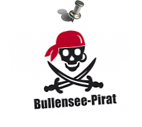 40° Druckstück >Bullensee-PiratIn< Aufdruck: Flex- und Flockfolie